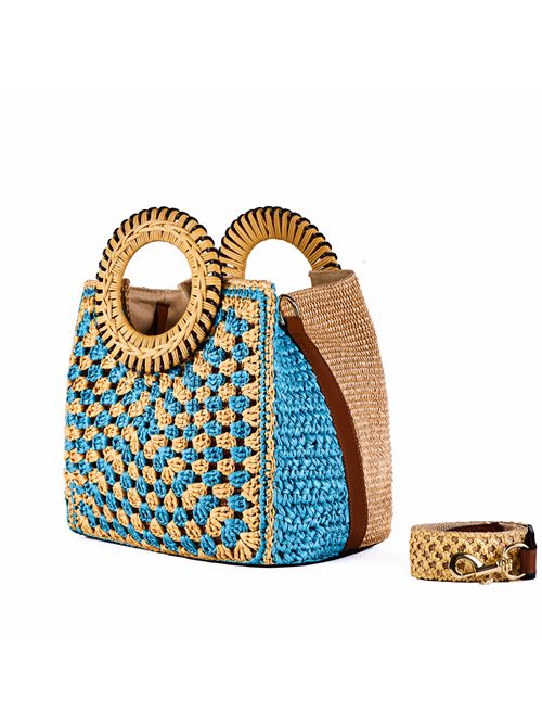 Borsa Mercy Crochet X02 Beige/Azzurro viamailbag | MERCY CROCHETX03